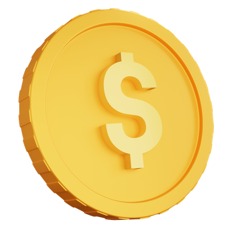 Dollar Coin  3D Icon