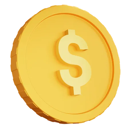 Dollar Coin  3D Icon