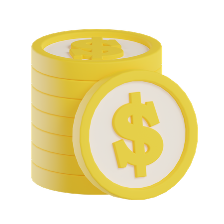 Dollar Coin  3D Icon