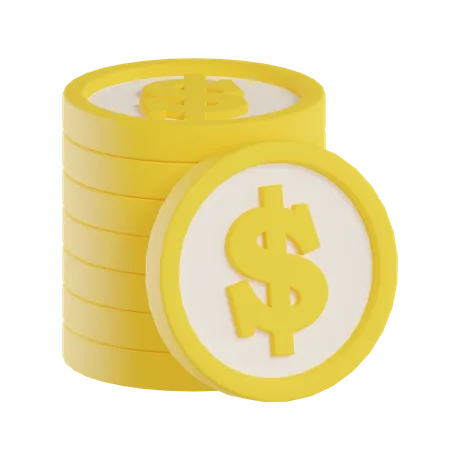 Dollar Coin  3D Icon