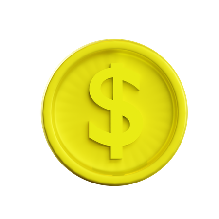 Dollar Coin  3D Icon