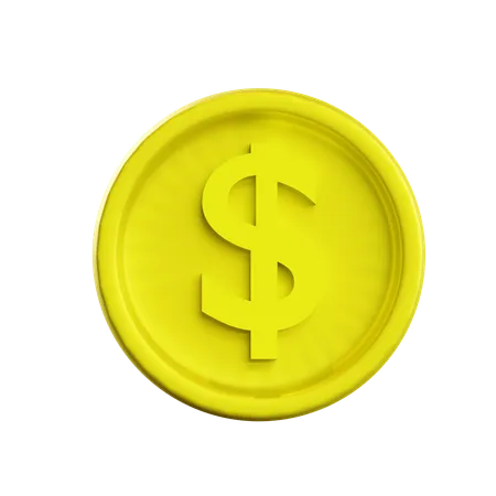 Dollar Coin  3D Icon