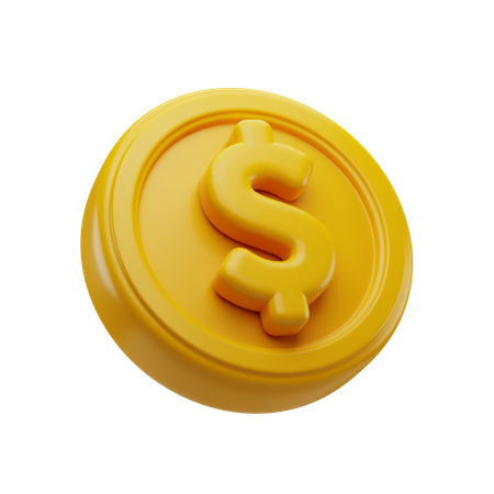 Dollar Coin  3D Icon