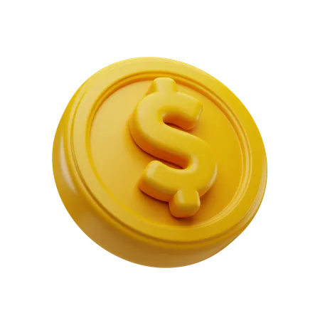 Dollar Coin  3D Icon