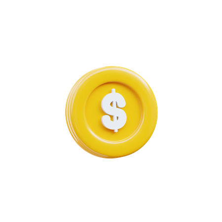 Dollar Coin  3D Icon