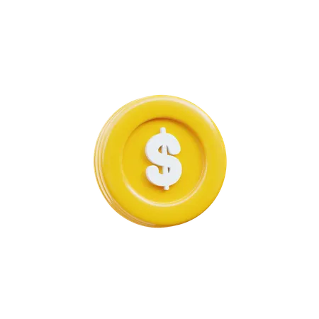 Dollar Coin  3D Icon