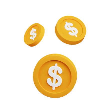 Dollar Coin  3D Icon