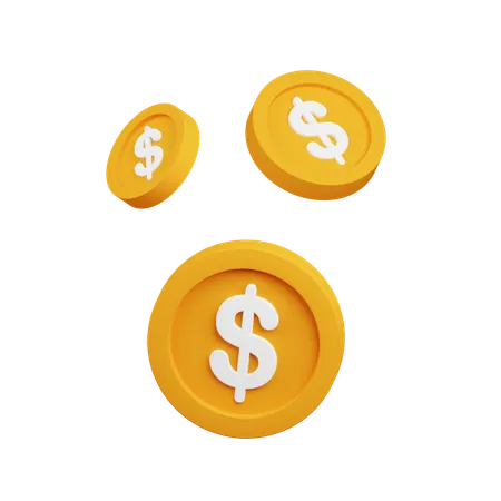 Dollar Coin  3D Icon