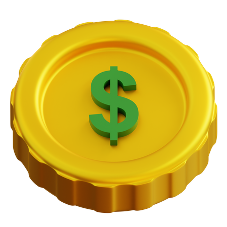 Dollar Coin  3D Icon