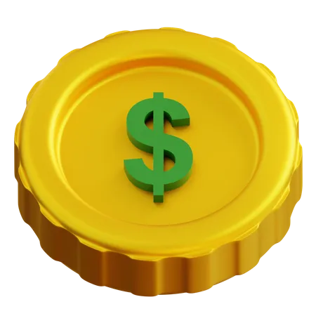 Dollar Coin  3D Icon