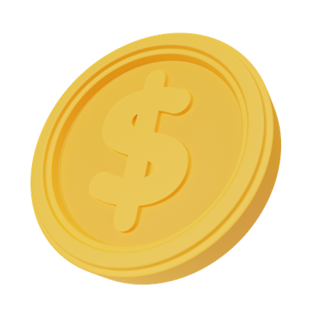 Dollar Coin  3D Icon