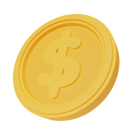 Dollar Coin  3D Icon