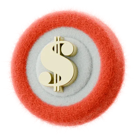 Dollar Coin  3D Icon