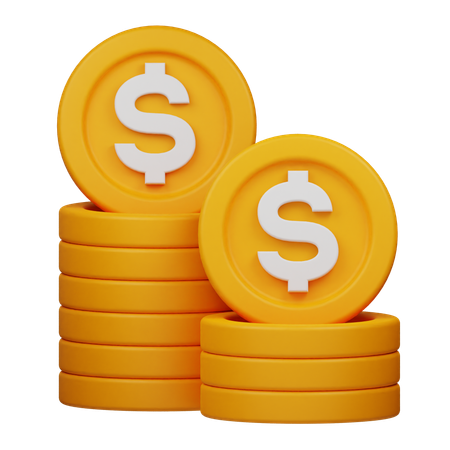 Dollar Coin  3D Icon