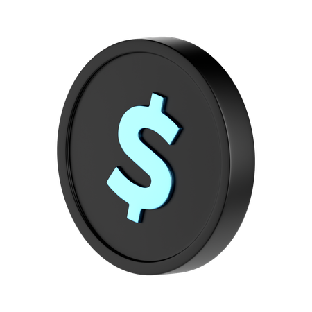 Dollar coin  3D Icon