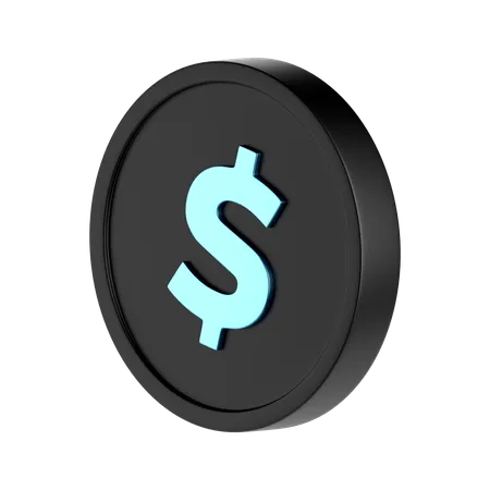 Dollar coin  3D Icon