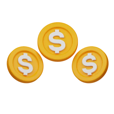 Dollar Coin  3D Icon