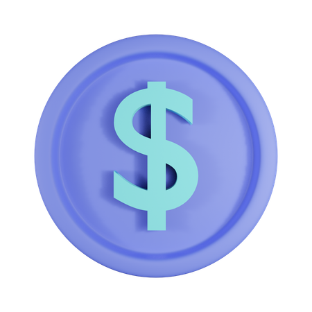 Dollar Coin  3D Icon