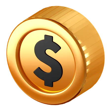 Dollar Coin  3D Icon