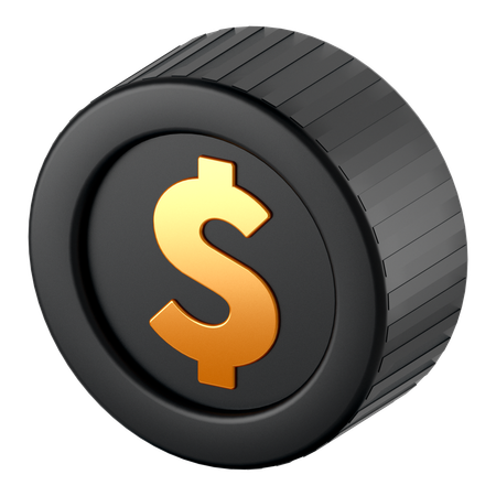 Dollar Coin  3D Icon