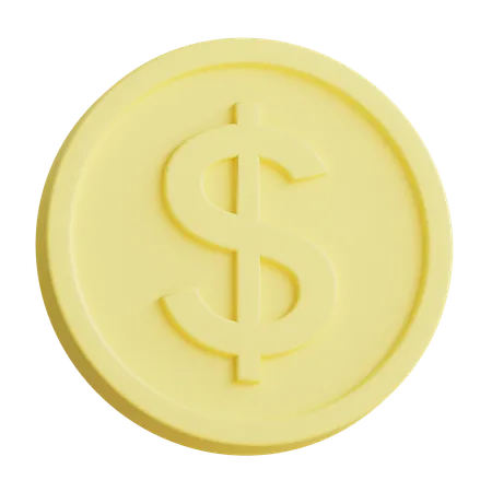 Dollar Coin  3D Icon