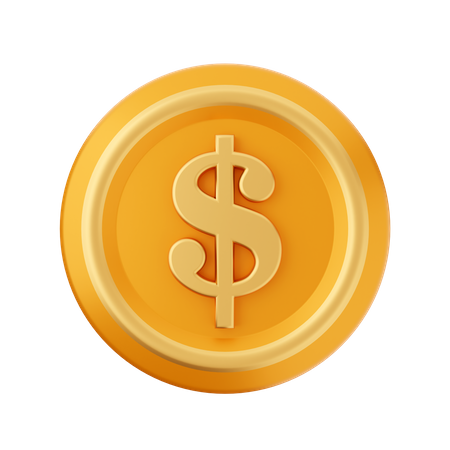 Dollar Coin  3D Icon