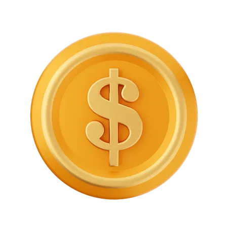 Dollar Coin  3D Icon