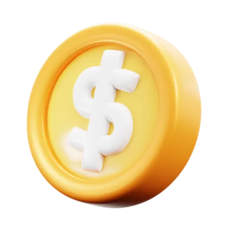 Dollar Coin  3D Icon