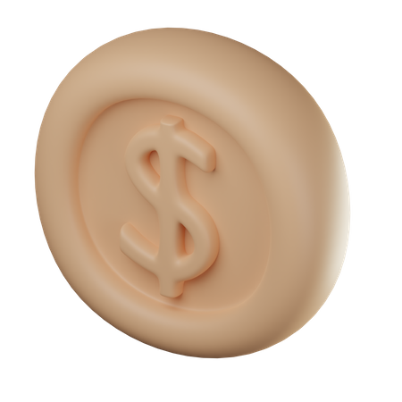 Dollar Coin  3D Icon