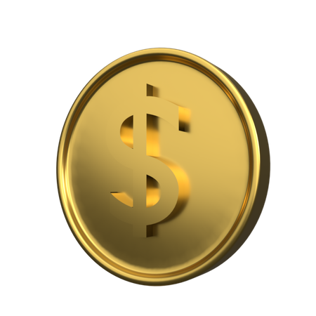 Dollar Coin  3D Icon