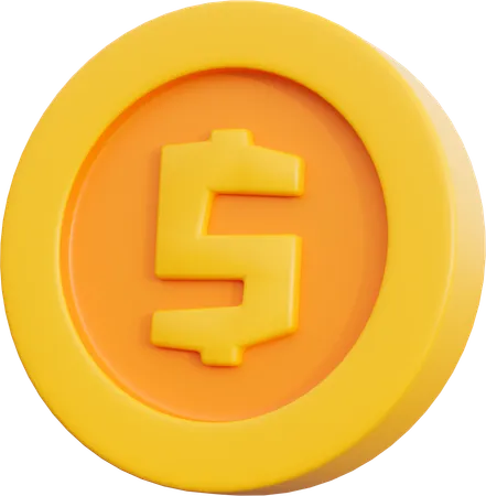 Dollar Coin  3D Icon