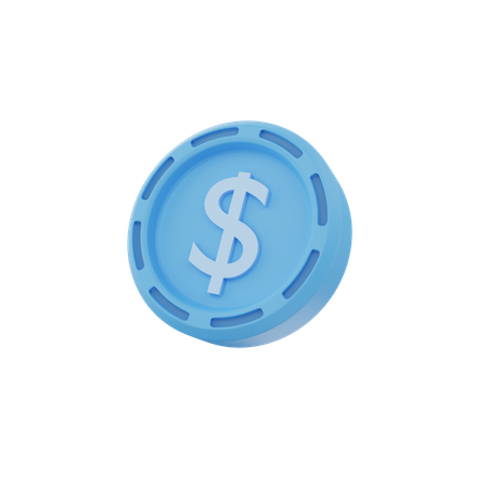 Dollar Coin  3D Icon