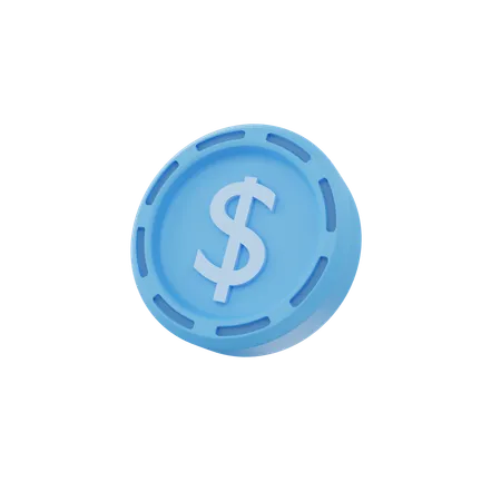 Dollar Coin  3D Icon