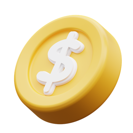 Dollar Coin  3D Icon