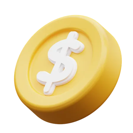 Dollar Coin  3D Icon