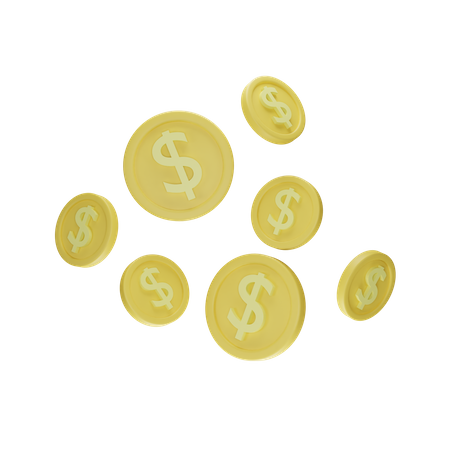 Dollar Coin  3D Icon