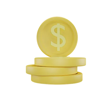 Dollar Coin  3D Icon