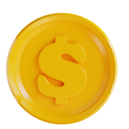 Dollar Coin  3D Icon