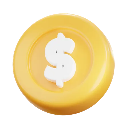 Dollar Coin  3D Icon