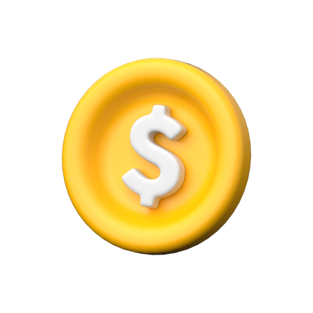 Dollar Coin  3D Icon