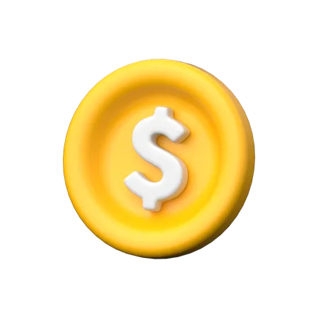 Dollar Coin  3D Icon