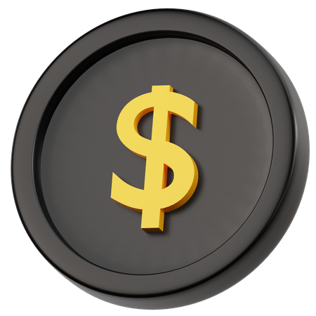 Dollar Coin  3D Icon