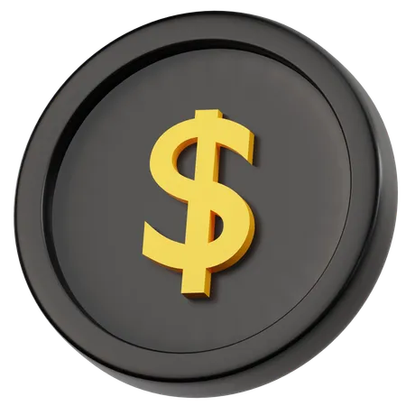 Dollar Coin  3D Icon