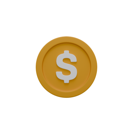 Dollar Coin  3D Icon