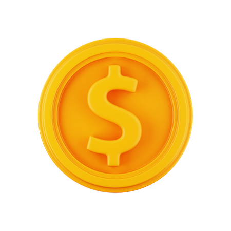 Dollar Coin  3D Icon