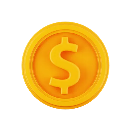 Dollar Coin  3D Icon