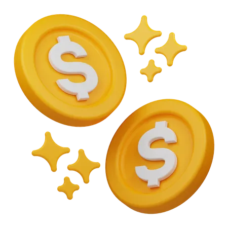 Dollar Coin  3D Icon