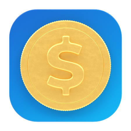 Dollar Coin  3D Icon