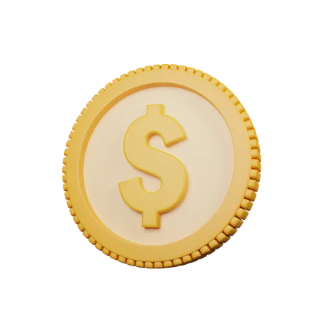 Dollar Coin  3D Icon