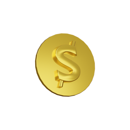 Dollar Coin  3D Icon